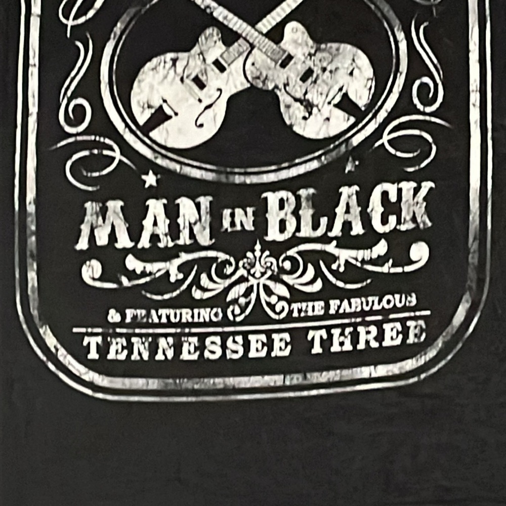 Johnny Cash Charcoal Heather Grey Short Sleeve Tee Shirt NWT 17-19 PTP - Picture 4 of 7